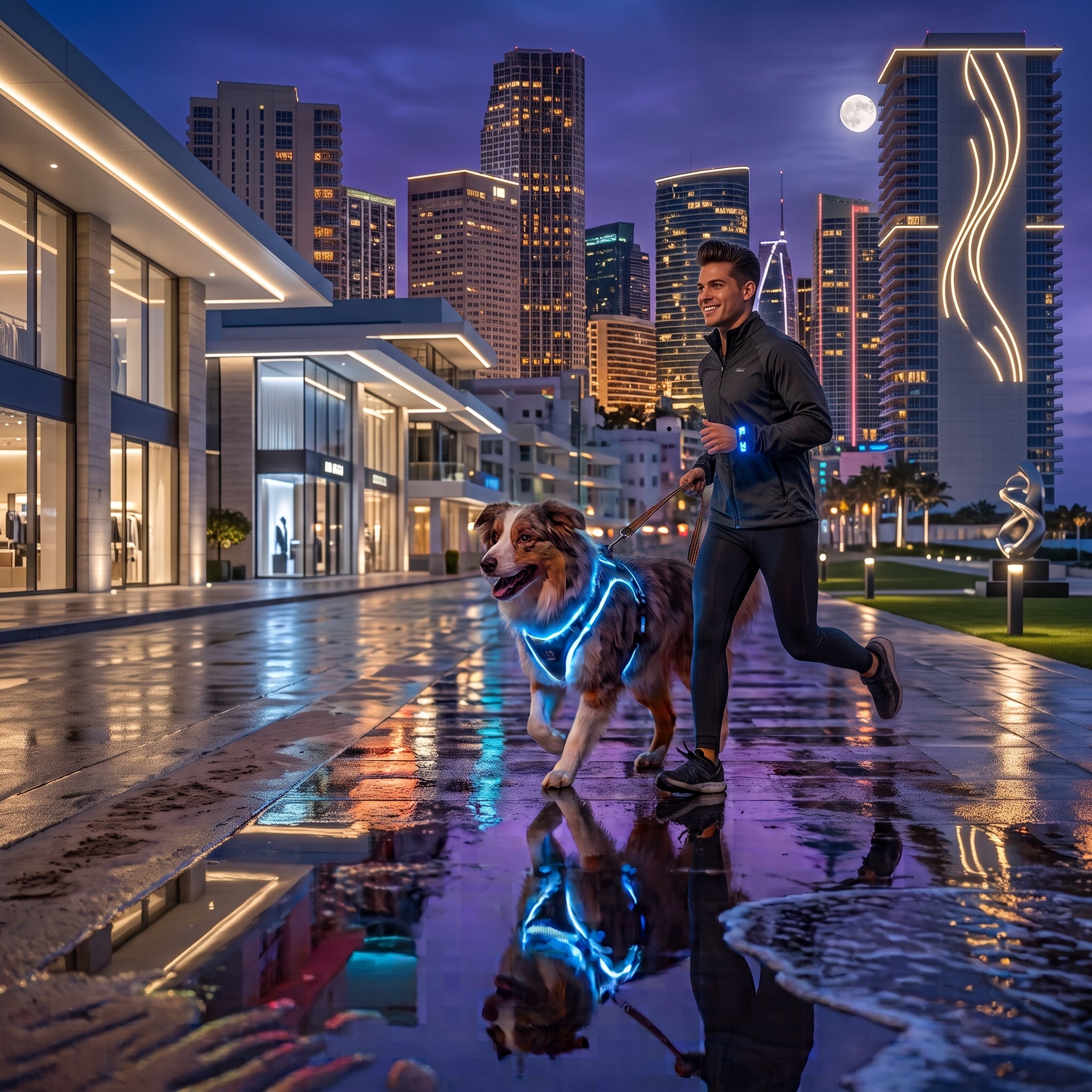 NovaTail Exclusive Rechargeable LED Dog Harness — Night Safety & Total Comfort