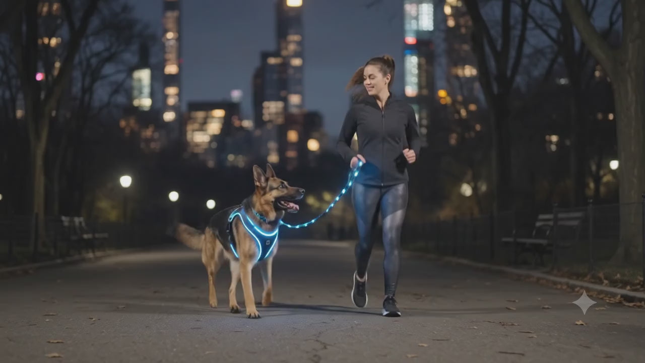 NovaTail Exclusive Rechargeable LED Dog Harness — Night Safety & Total Comfort