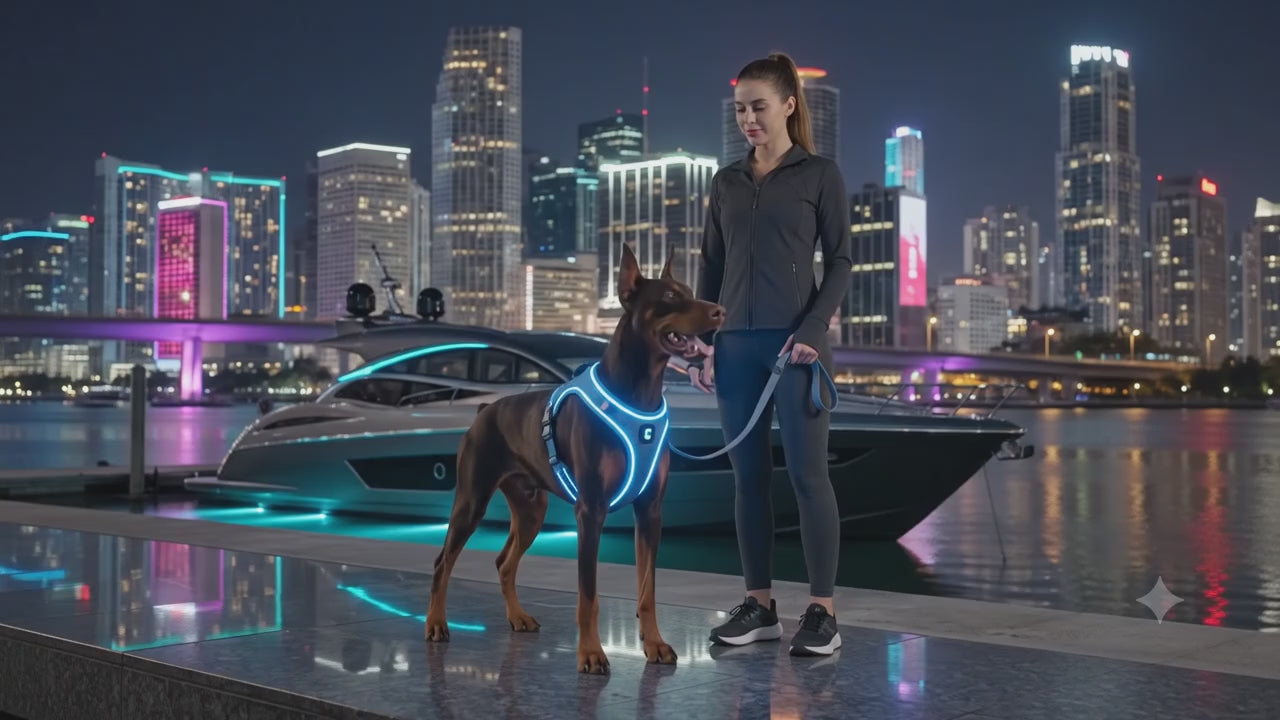NovaTail Exclusive Rechargeable LED Dog Harness — Night Safety & Total Comfort
